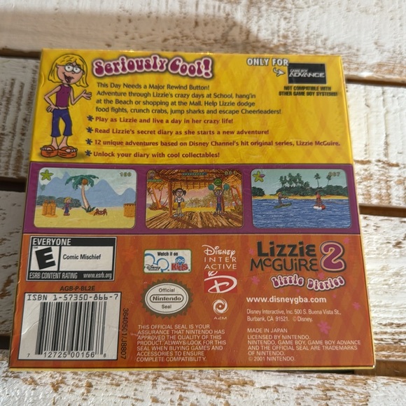 NWT Lizzie McGuire 2 Lizzie Diaries video game for the GameBoy advance - Picture 3 of 3